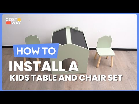 How to Install the 3 Pieces Wooden Kids Table and Chair Set | HY10093 #costway #howto