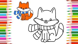 Draw a Cute Fox Step By Step | Easy Drawing Tutorial for Kids & Beginners | Draw a Fox Easily