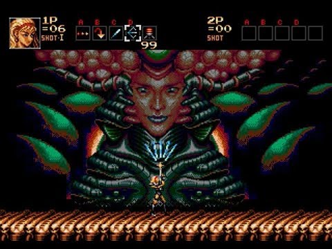 Contra: Hard Corps (Sega GENESIS) Final Boss "Red Falcon, The Revived Alien Mother" [No Damage]