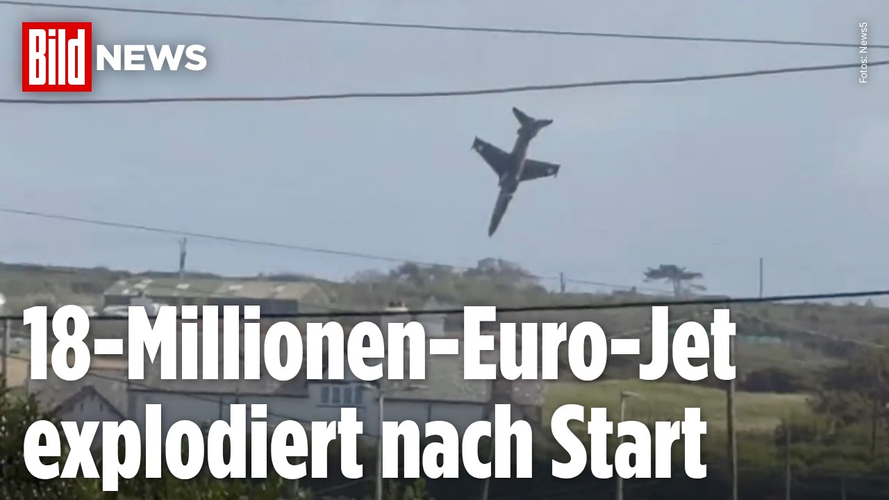 DRAMA ÜBER WALES: Jet stürzt kurz nach dem Start ab, Piloten retten sich per Schleudersitz