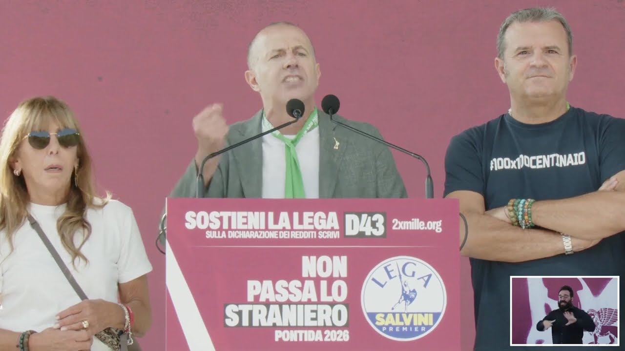 MASSIMILIANO ROMEO INTERVIENE A PONTIDA 2026