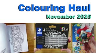 Adult Colouring Haul || New Coloring Books & Supplies November 2025