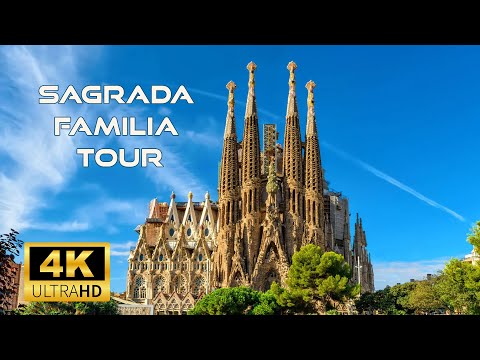 Sagrada Familia in Stunning 4K: Tour of Barcelona’s Architectural Masterpiece, Inside and Out