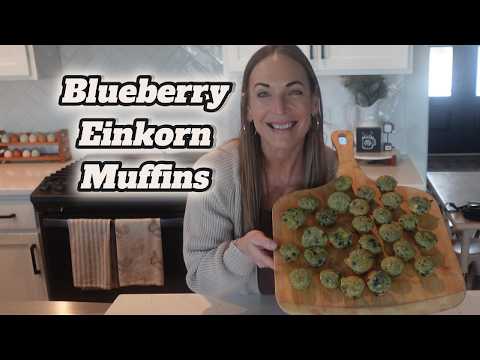 Easy Blueberry Einkorn muffins recipe | Soft and Moist | Refined sugar free