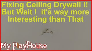 Ceiling Drywall Damage after Hurricane,, or Space Lasers - 1530