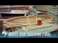 Model Boat Building Edinburgh Castle Union Castle Line Ship 1956 British Pathé