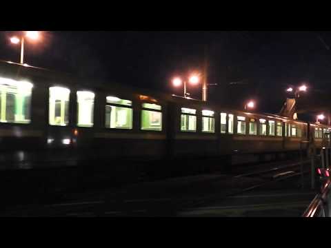 Dart train number 8312 - Sutton Station, Dublin (at night)