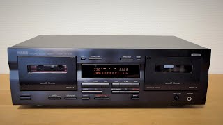 Video thumbnail for Yamaha KX-W321 Double Cassette Deck - HiFi by Velitti