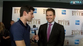 Chris Pratt Jokes He Might Have Hidden Chaps at 'The Magnificent Seven' Premiere