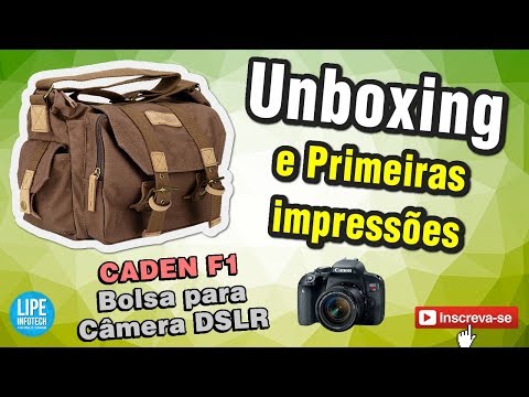 Bolsa CADEN F1 para câmeras DSLR (CANON. NIKON, entre outras) #Unboxing e Primeiras impressões