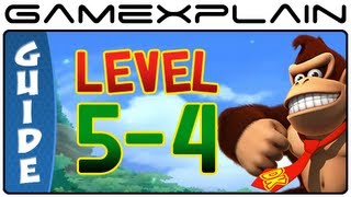 Donkey Kong Country Returns 3D: 5-4 Tippin' Totems (Puzzle Pieces, KONG Letters Guide, Walkthrough)