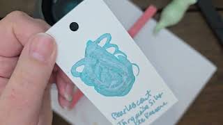 Pearlescent Turquoise Silver Ink Review Private Reserve Fountain Pen Ink