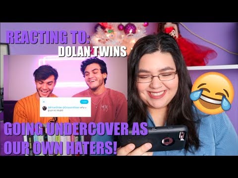 REACTING TO: GOING UNDERCOVER AS OUR OWN HATERS! || DOLAN TWINS
