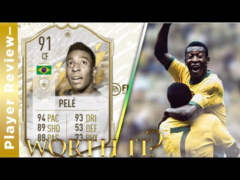 The G.O.A.T! Insane 91 Rated Base Icon PELE Player Review! FIFA 22
