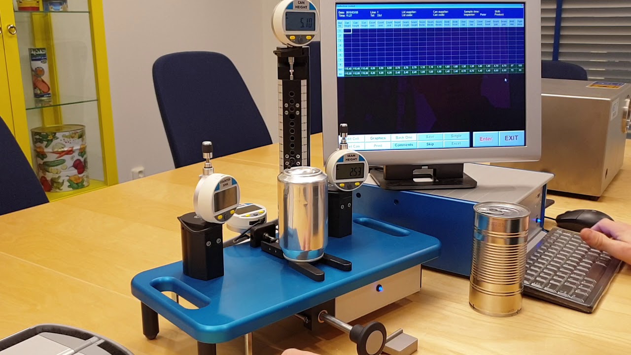 Metop 500 Beverage double seam inspection system MiniDesk demo