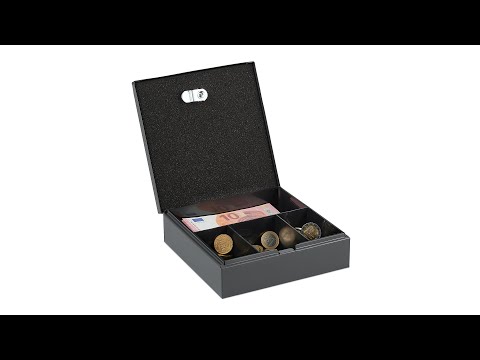 Abschließbare Geldkassette Grau - Silber