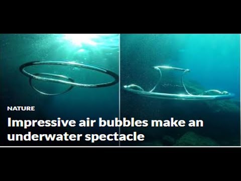 Impressive air bubbles make an underwater spectacle