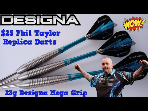 $25 Phil Taylor Replica Darts - Designa MEGA Grip Darts Review