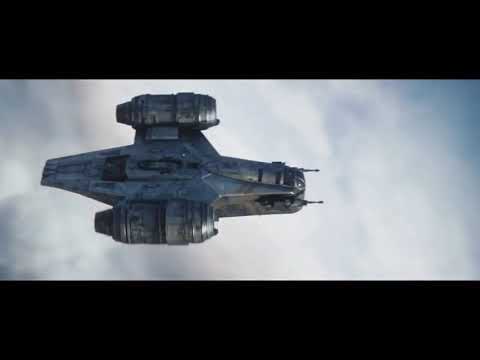Razor Crest vs Tie Fighters The Mandalorian season 2 episode 4