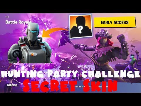 (Chapter 1) SECRET SKIN AIM - Hunting Party Week 7 Challenge Guide - Fortnite Battle Royale Season 6