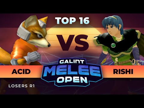 aCID (Fox) Vs. Rishi (Marth)  - Top 16 LR1 - Galint Melee Open: Summer 2021