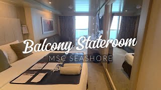 MSC Seashore Balcony Room Tour | Honest 2-Minute Cabin Review