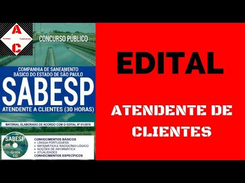 Apostila Concurso SABESP 2018 - Atendente de Clientes ( 30 Horas)