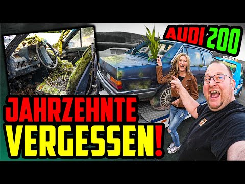 30 JAHRE auf der Wiese VERGESSEN! - Audi 200 Typ 43 - Marco & Nadine auf Oldtimer Jagd!