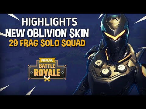 Highlights of NEW Oblivion Skin!! 29 Frag Solo Squad!! - Fortnite Battle Royale Gameplay - Ninja
