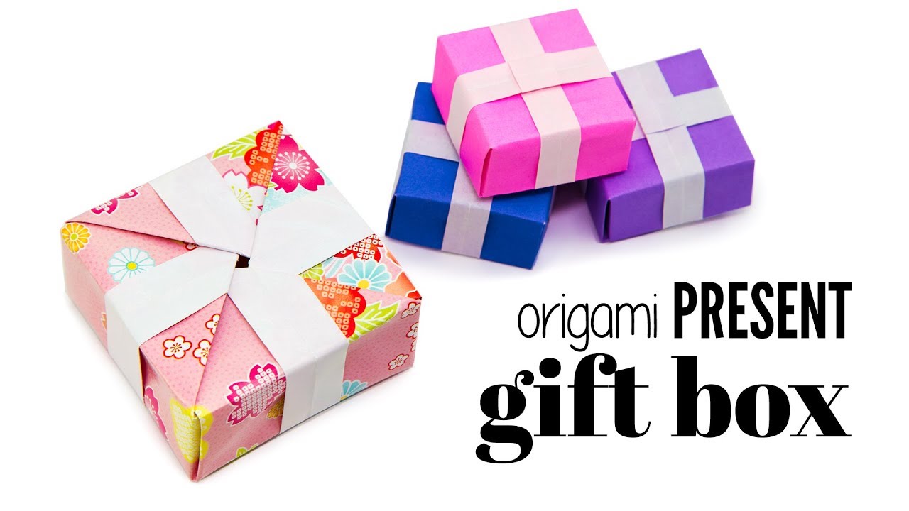 Origami Present Gift Box Tutorial - DIY - Paper Kawaii