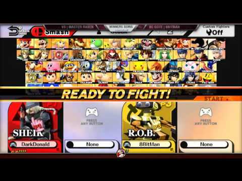 VS Weekly 5/19/16 - Winners Semis - Master Raven (Sheik) vs. 8Bitman (ROB) - Smash 4