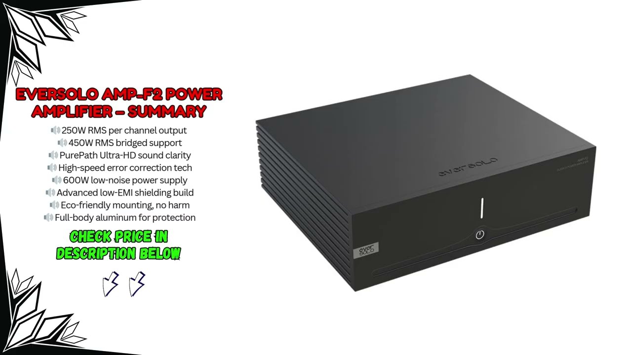 Maximize Your Audio Experience Instantly | EVERSOLO AMP-F2 2 Channel Power Amplifier