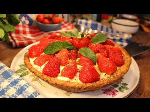 Strawberry and Pistachio Tart (Fontainebleau)