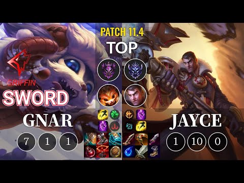 GRF Sword Gnar vs Jayce Top - KR Patch 11.4