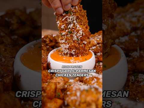 Healthy Low Calorie Crispy Garlic Parmesan Chicken Tenders