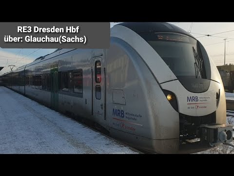 Ein RE3 nach Dresden Hbf hat Ausfahrt in Hof