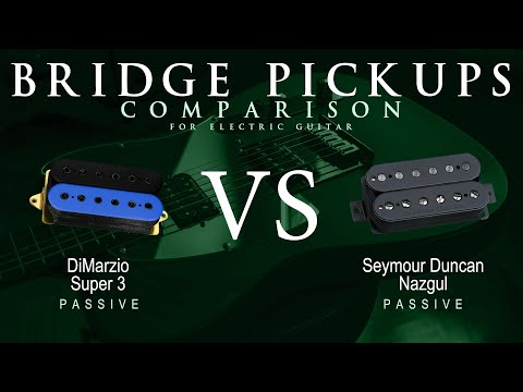 DiMarzio SUPER 3 vs Seymour Duncan NAZGUL - Passive Bridge Guitar Pickup Comparison Tone Demo