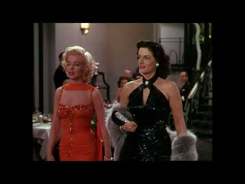 Marilyn Monroe and Jane Russell Meet Mr. Henry Spofford in Gentlemen Prefer Blondes (1953)