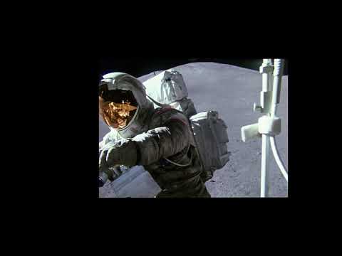 Apollo 15 LRV traverse 16mm film stabilized