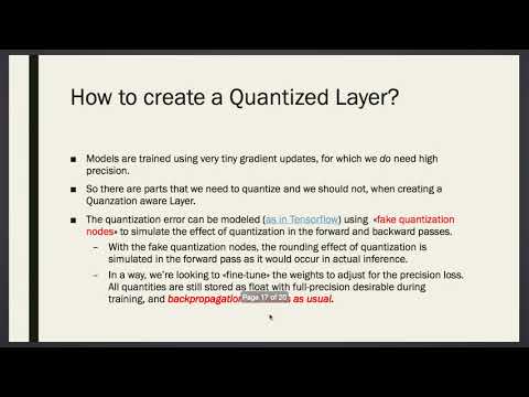 EE545 (Week 7) "More on Quantization aware Training" (Part III)