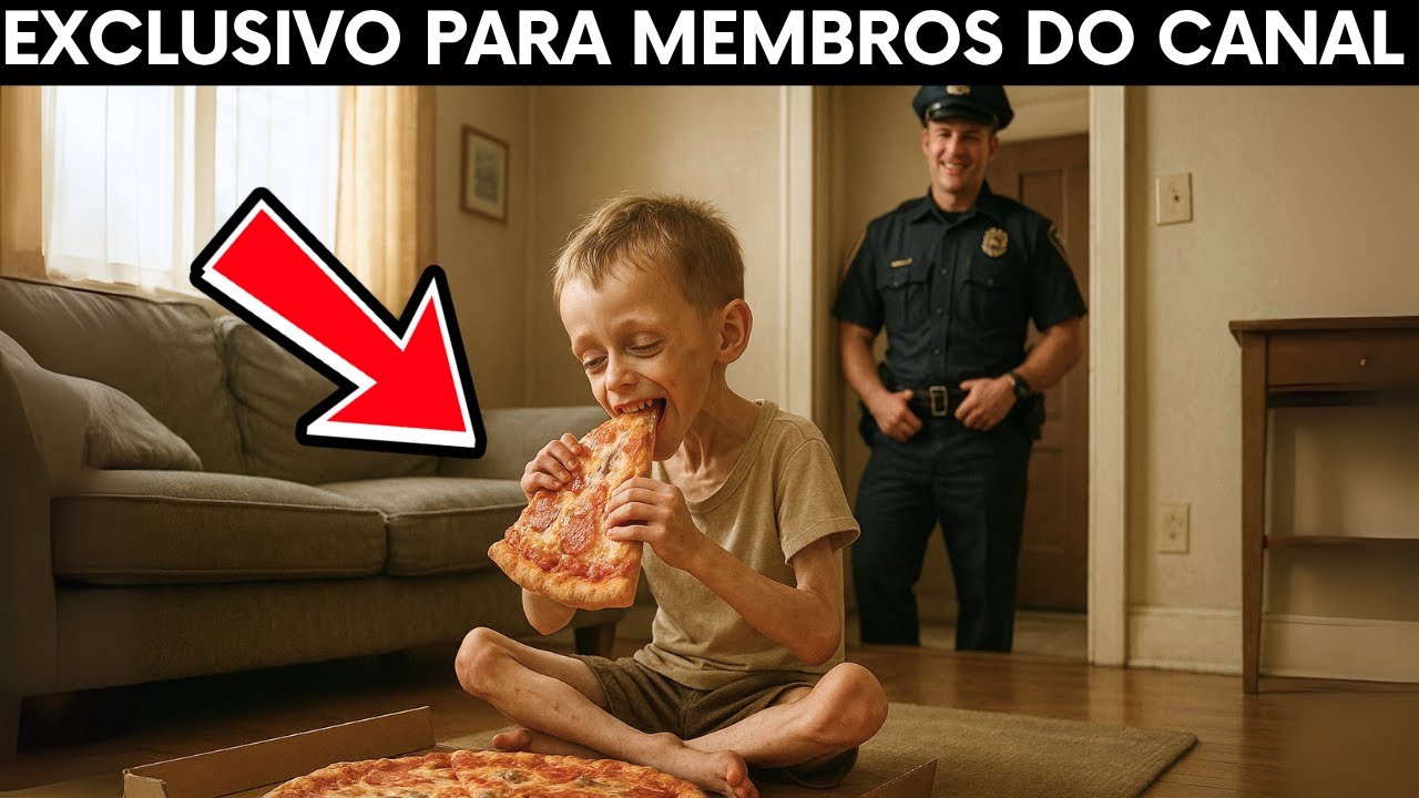 MENINO DE 4 ANOS LIGA PARA POLÍCIA E PEDE PIZZA GIGANTE, QUANDO CHEGAM AO LOCAL FICAM CHOCADOS