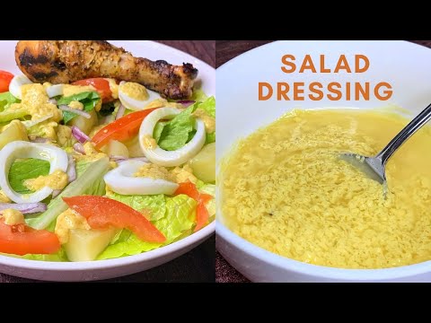 How to make AFRICAN SALAD DRESSING || Sauce Vinaigrette Salade