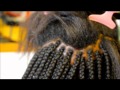 LOOSE BOX BRAIDS WITH FEATHER TIPS 