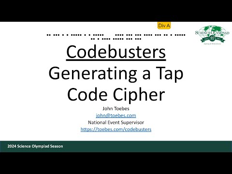 Codebusters Generating A Tap Code Cipher