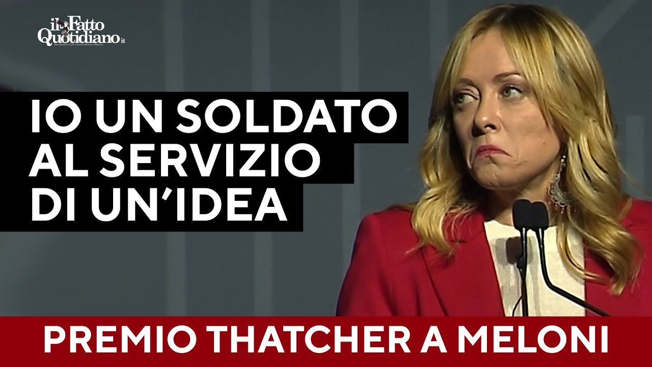 Meloni: "Io un soldato al servizio di un'idea. Non è facile essere conservatori oggi"