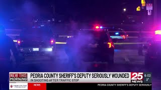 Peoria County Sheriff’s deputy seriously wounded in shooting after traffic stop