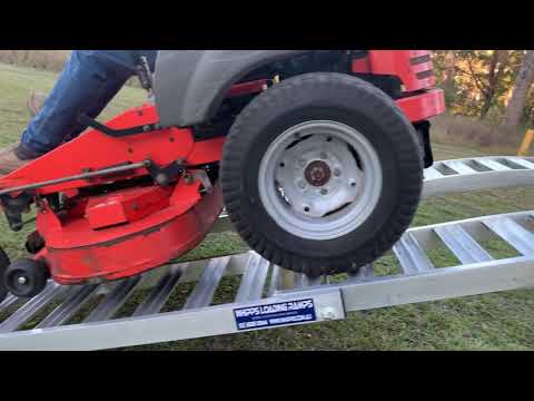 3 metre curved folding zero turn mower ramps
