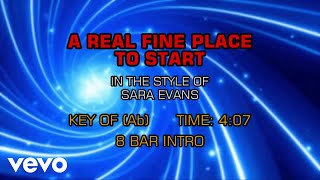 Sara Evans - Real Fine Place To Start (Karaoke)