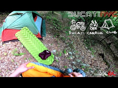 Solo Moto Camping in Catskill Mountains, NY - Tent - Setup - Camping on a Ducati v1266
