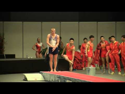 AKSAMITNYI Oleg (UKR) - 2015 Trampoline Worlds - Qualification TU Routine 2